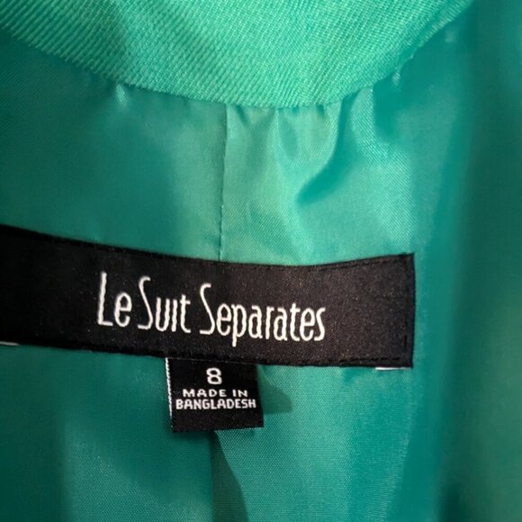 Le Suit Seperates Primary Green Blazer Big Black Buttons Size 8 - Picture 5 of 14